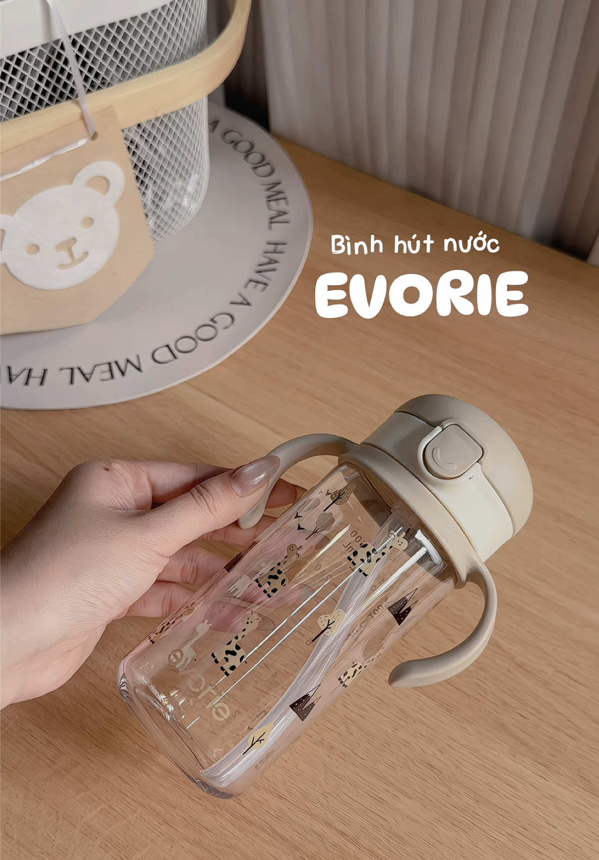 Bình xinh trong veo lun  #evorie #binhhutnuoc #xuhuong #unboxing #vairal 