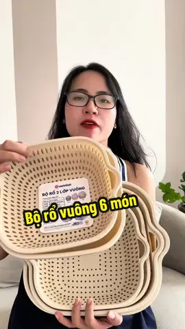 Bộ rổ vuông 6 món tiện dụng #xh #borovuong #borovuong6mon #thauro #giadungtienich 