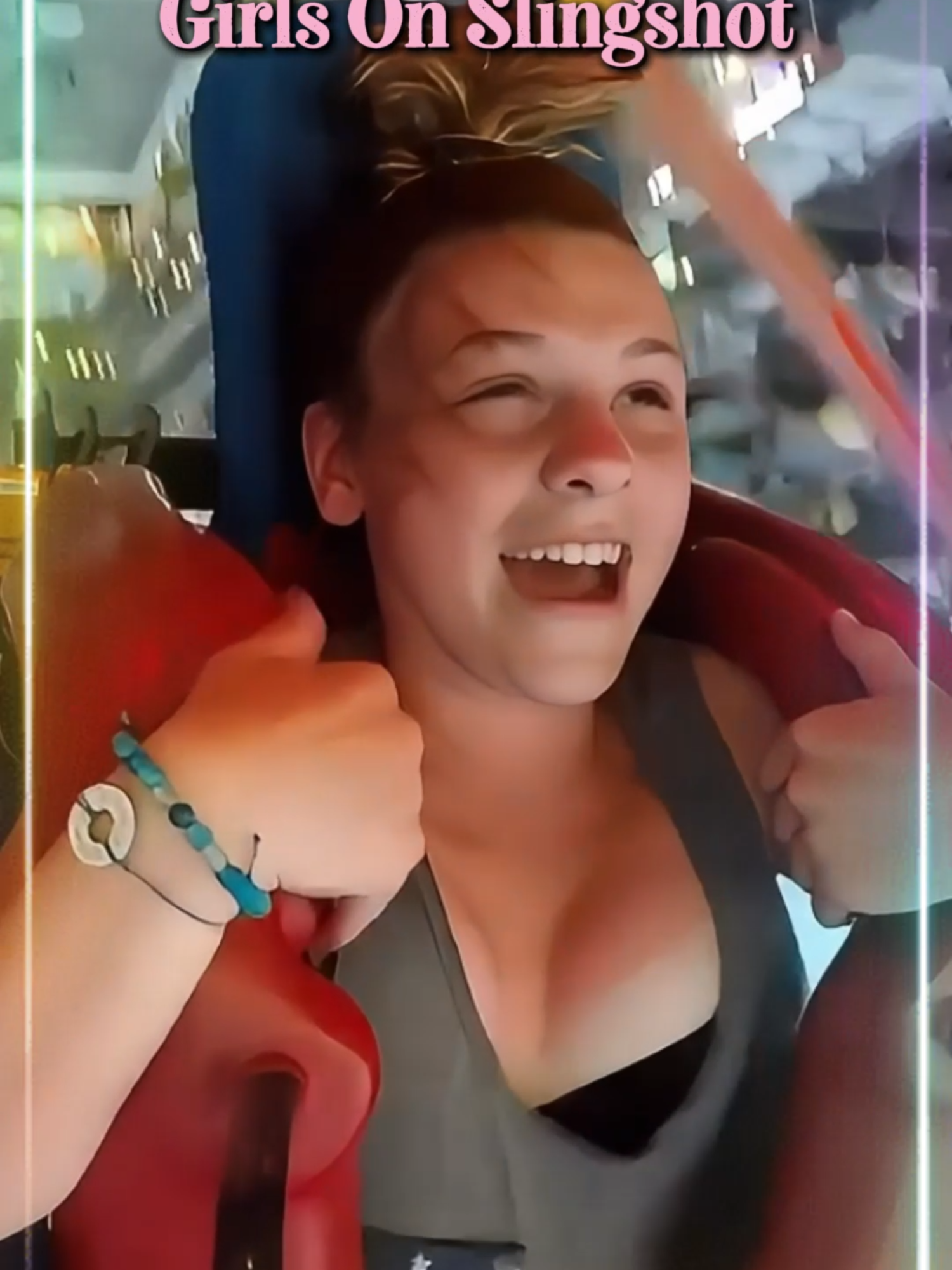Girls Scream On Slingshot 😂 #SlingshotRide #SlingshotReaction #GirlsOnSlingshot #fyp #foryou