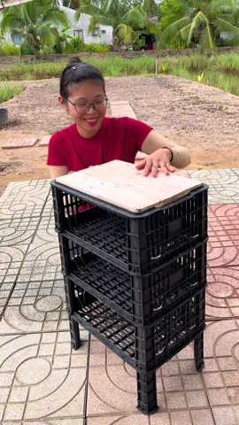 Làm kệ để đồ bằng những sọt hoa quả #ngocdiepvlog #xuhuong 