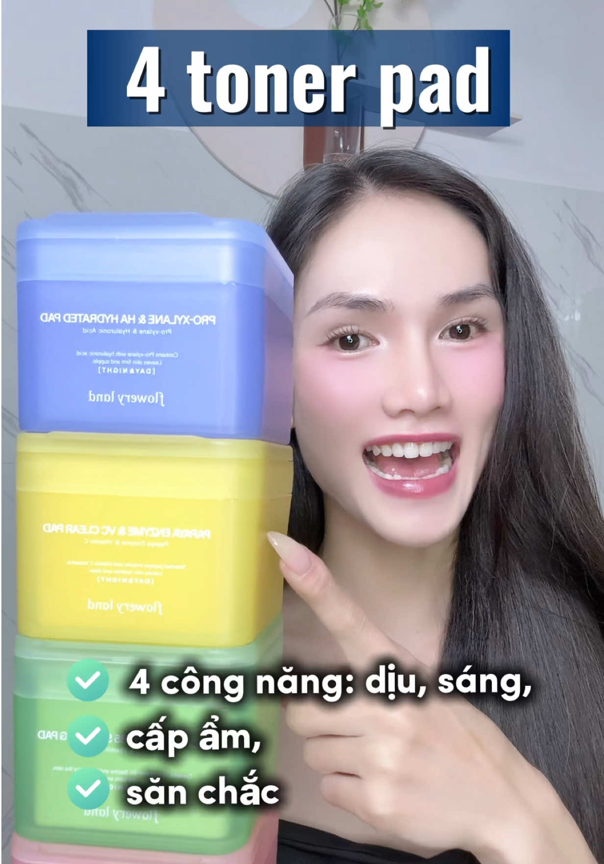 Cách phục hồi làm dịu da nhạy cảm kích ứng bằng Tonerpad nhà FLOWERYLAND siu thích #floweryland #tonerpad #skincare #duongda #skincareroutine 