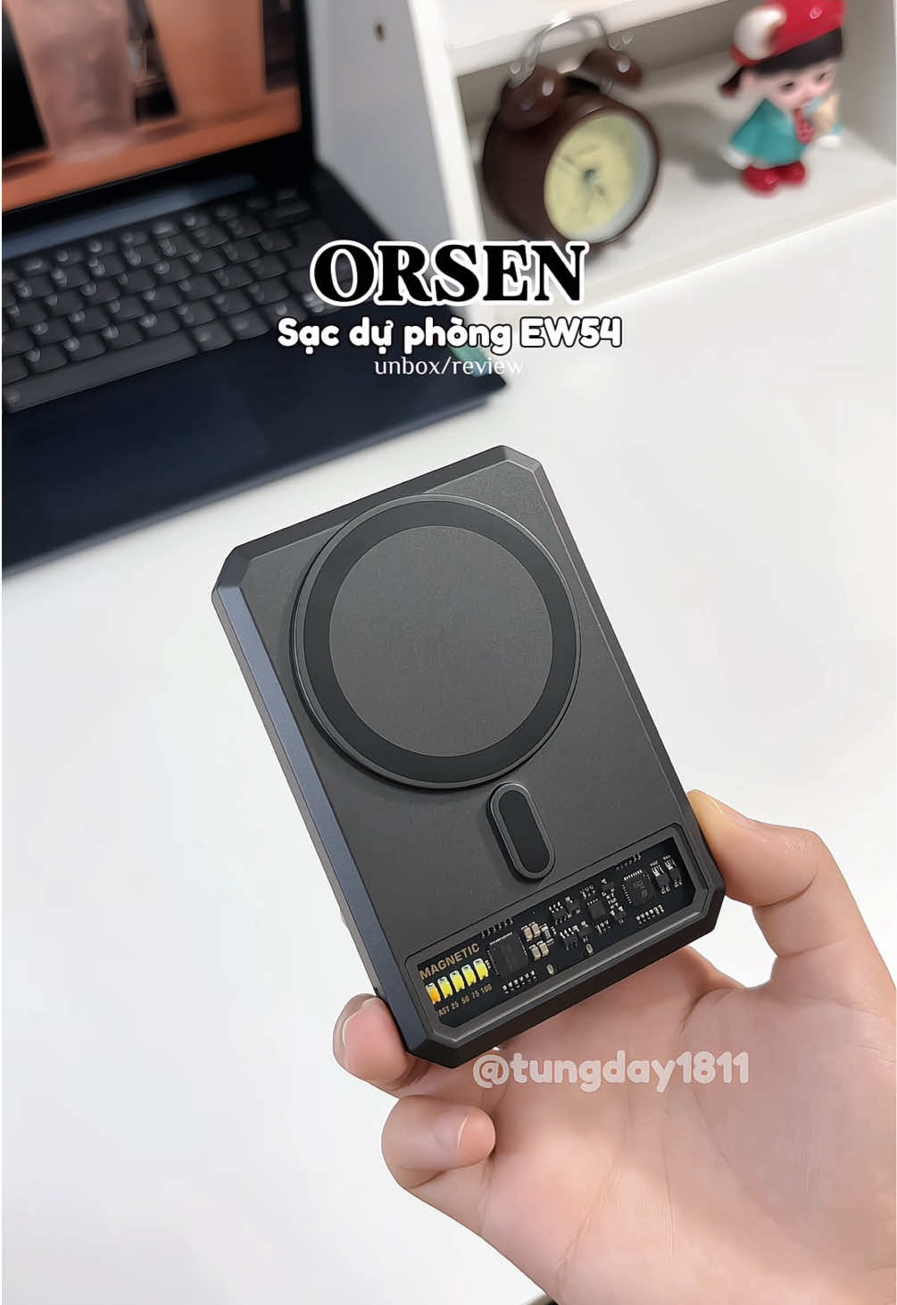 Sạc dự phòng EW54 10000mAh 20W ⚡️ chất lượng của nhà ORSEN #sacduphong #orsen #sacmagsafe #tungday1811 #review 