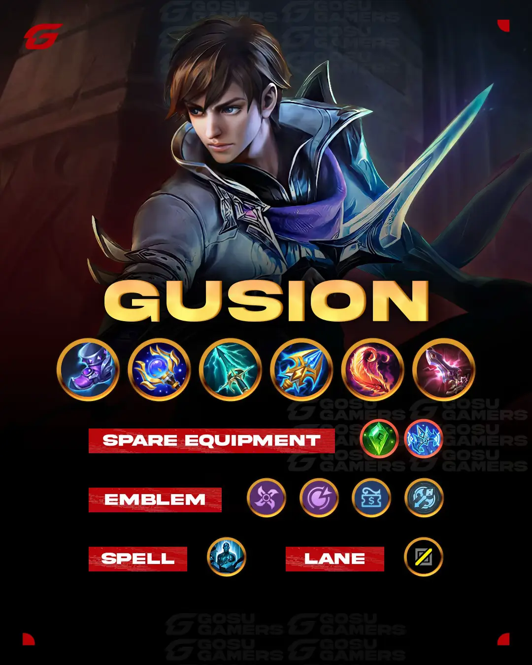 We’re featuring Gusion, Harley, Alpha, Ruby, and Sun — check out their recommended items, emblems, and battle spells to dominate your next match! 💥 Which hero or role should we feature next? 👀👇 #MLBB #MobileLegendsBangBang #GamingOnTikTok #fyp #GosuGamer