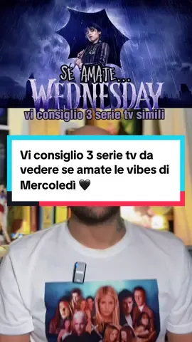 Vi consiglio 3 serie tv da vedere se avete amato le vibes di Mercoledì. 🖤 Vi ricordo che sono candidato ai TikTok Awards nella categoria “TV&Film Creator dell’Anno”. Se vi va di lasciarmi un voto potete farlo dal link che trovate nella BIO del mio profilo.  #serietv #serietvnetflix #mercolediaddams #tiktokawardsitalia #davedere 