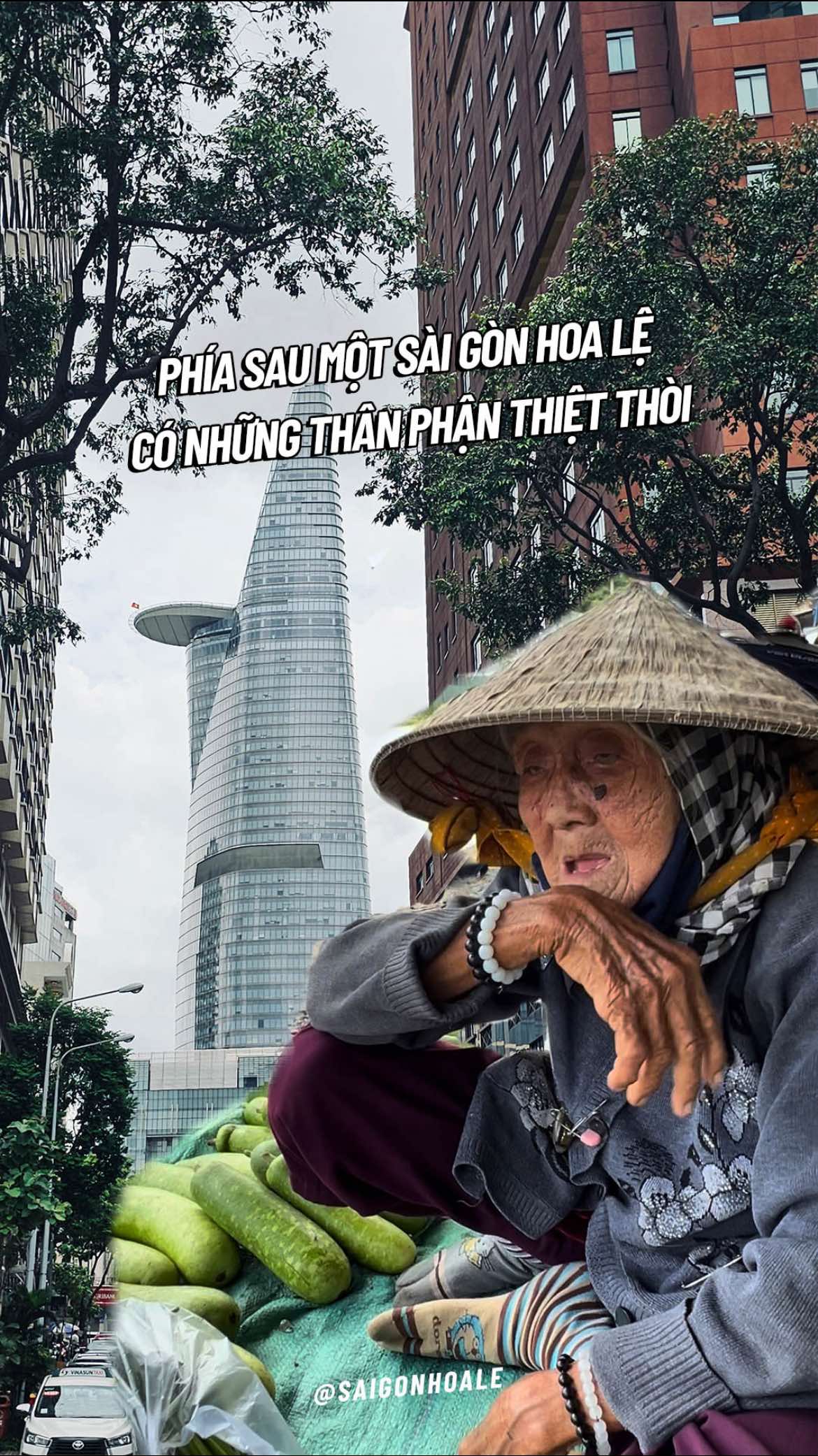 Từ ngày bị đuổi rời vô đây, ít người thấy. Ế lắm lắm. Lưng Ngoại đã còng, răng đã rụng hết, 85 tuổi vẫn phải tiến ra sát lề đứng vẫy người mua, tội lắm. Ngày nắng núp dưới bóng cây gòn còn đỡ, ngày mưa là chui trong áo mưa giấy ngồi đó chịu trận chờ trời tạnh. Rau củ của Ngoại cũng ngon lắm, mà rẻ. Bí Ngô tướng vậy có 20, bí xanh 10. Mua 80 mà Ngoại cho đầy cả, biếu thêm Ngoại chút mà lòng còn nặng trĩu. 85 tuổi rồi mà Ngoại ơi! Cả nhà mọi người đi ngang, tiện ghé mua ủng hộ Ngoại chút nghen, mua ở đâu cũng là mua ạ, mua giúp cho Ngoại được nghỉ sớm ạ. Em cảm ơn cả nhà!#saigonhoale #saigon #thiennguyen #hot #xuhuong 