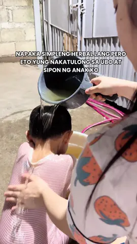 Napaka simpleng herbal lang pero eto yung nakatulong sa ubo at sipon ng anak ko. #Hegerbaby #herbalbathsoak #naturalremedies 