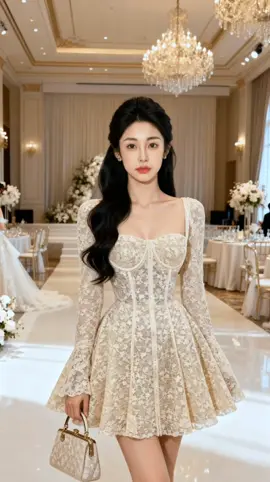 Đầm ren dự tiệc tay dài loe sang chảnh #thoitrangnu #damrenthietke #phoidoxinh #vaydutiecsangchanh 