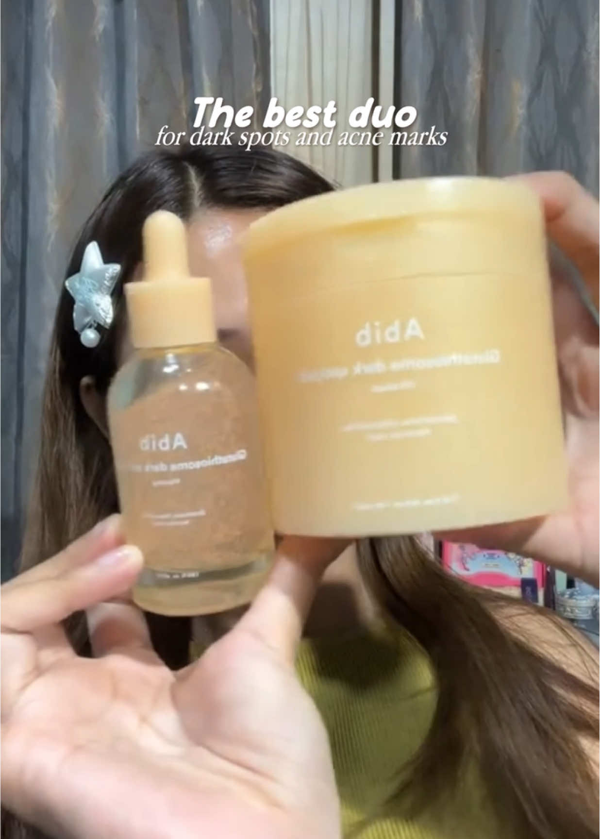 Omg this duo really brighten my face!😳 With consistent use, you'll see the results as early as 3 days! Btw, you can find these products from @Abib.US.Store @Abib Cosmetics on Amazon, stylekorean & yesstyle! #abib  #darkspotserum #darkspotstreatment #darkspots  #tonerpad 