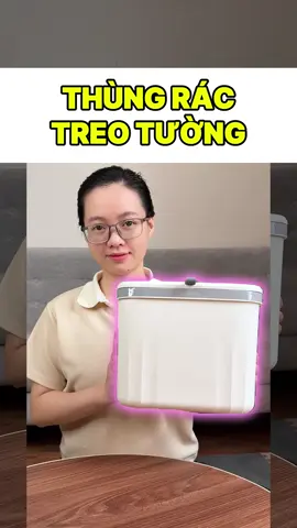 Thùng rác treo tường này sạch sẽ mà còn đẹp nha, chưa kể giá siêu rẻ có mấy chục thôi #thungractreotubep #thungractreotuong 