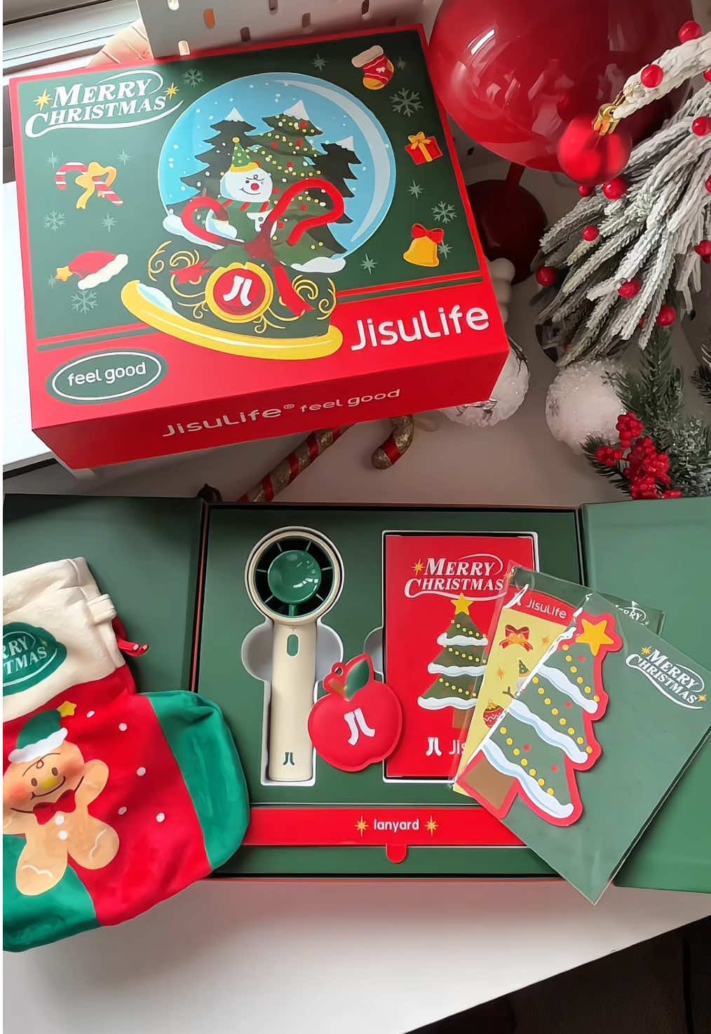 🎄jisulife Christmas limited box 🎁 #jisulife #jisulifechristmasedition #jisulifehandheld #fan #christmas 