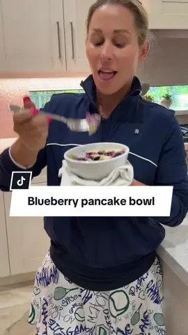 Recipe: 1 scoop @Devotion Nutrition Protein Wild blueberry protein  1 whole egg 1/4 cup unsweetened applesauce  Fresh blueberries  Microwave about 2 min or so Drizzle syrup  
