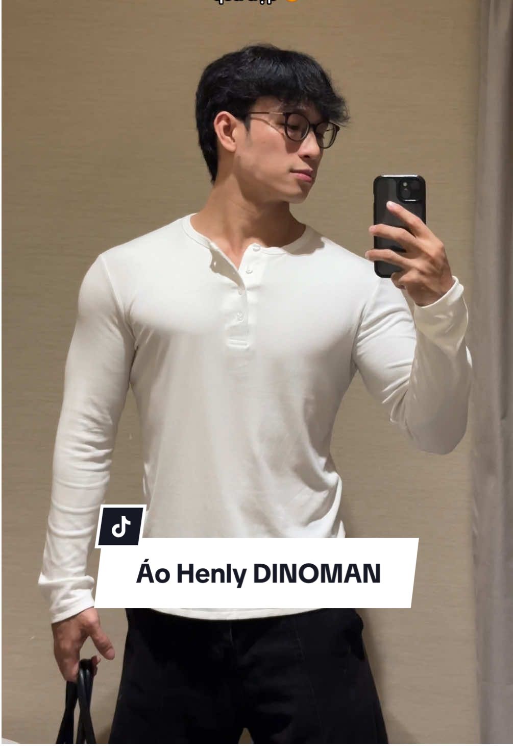 Áo thun Henley DINOMAN cổ cúc tay dài đơn giản dễ phối thanh lịch tôn dáng co giãn mềm mại dễ mặc dễ phối #thoitrangnam #aotaydai #aothuntaydai #outfit #fyp 