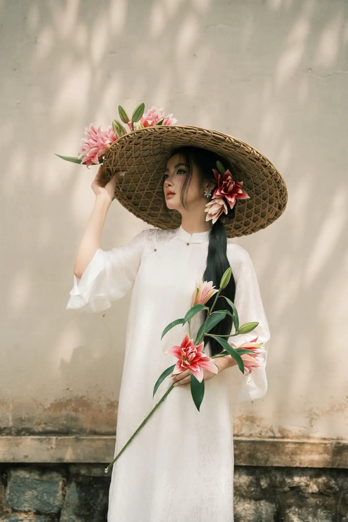 Phù Hoa | Concept Áo Dài với hoa ly 🧡 #memoriesfoto #chupanhtet #aodaivietnam #chupanhsaigon #viral 