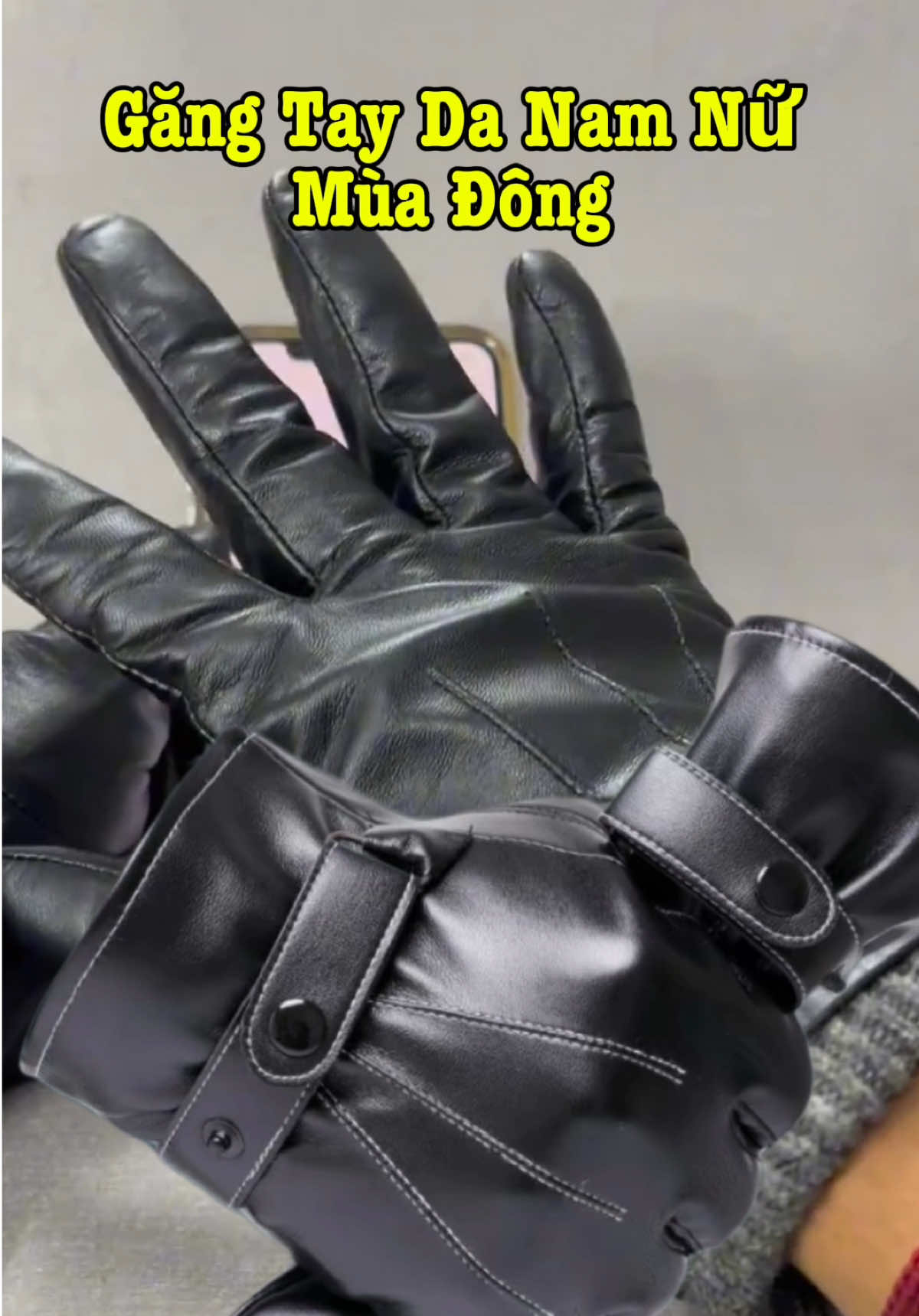 Găng tay da chống nước nam nữ mùa đông lót lông cảm ứng điện thoại ##odaygicungco##odaygicungco98##gangtayda##gangtaydanamnu