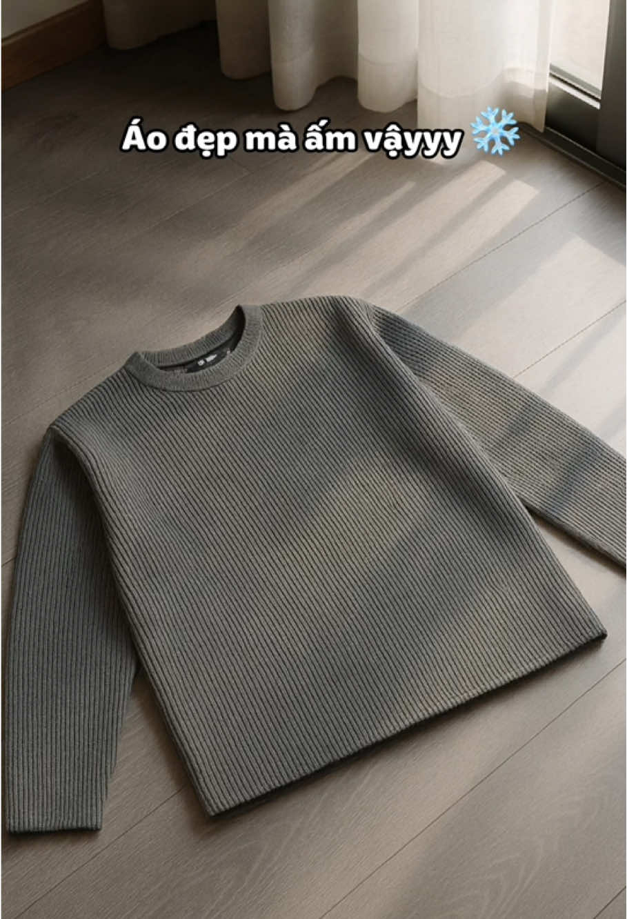 DEN STUDIO Áo Tay Dài Len Gân #xuhuong #outfit #aolen 