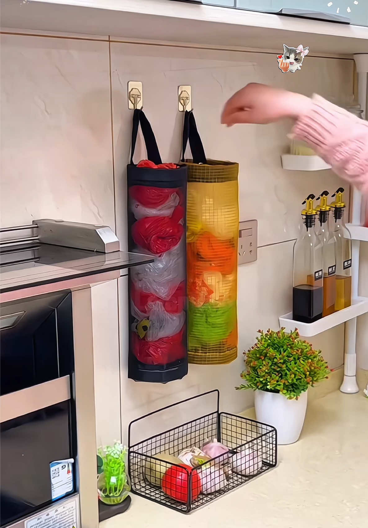 Túi đựng bao nilong treo tường #tuitreotuong #tuidungbaonilong #tuidungbaonilon #tuidungdotreotuong #xuhuong 