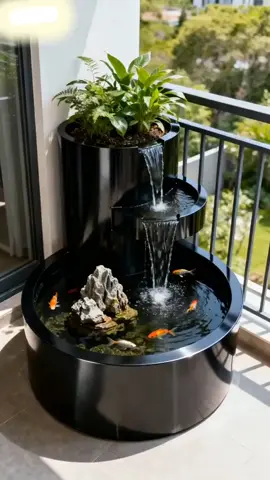Bế cá đúc sẵn để ban công #sanvuon_tieucanh #beca #tieucanhdeban #tieucanh #decor 