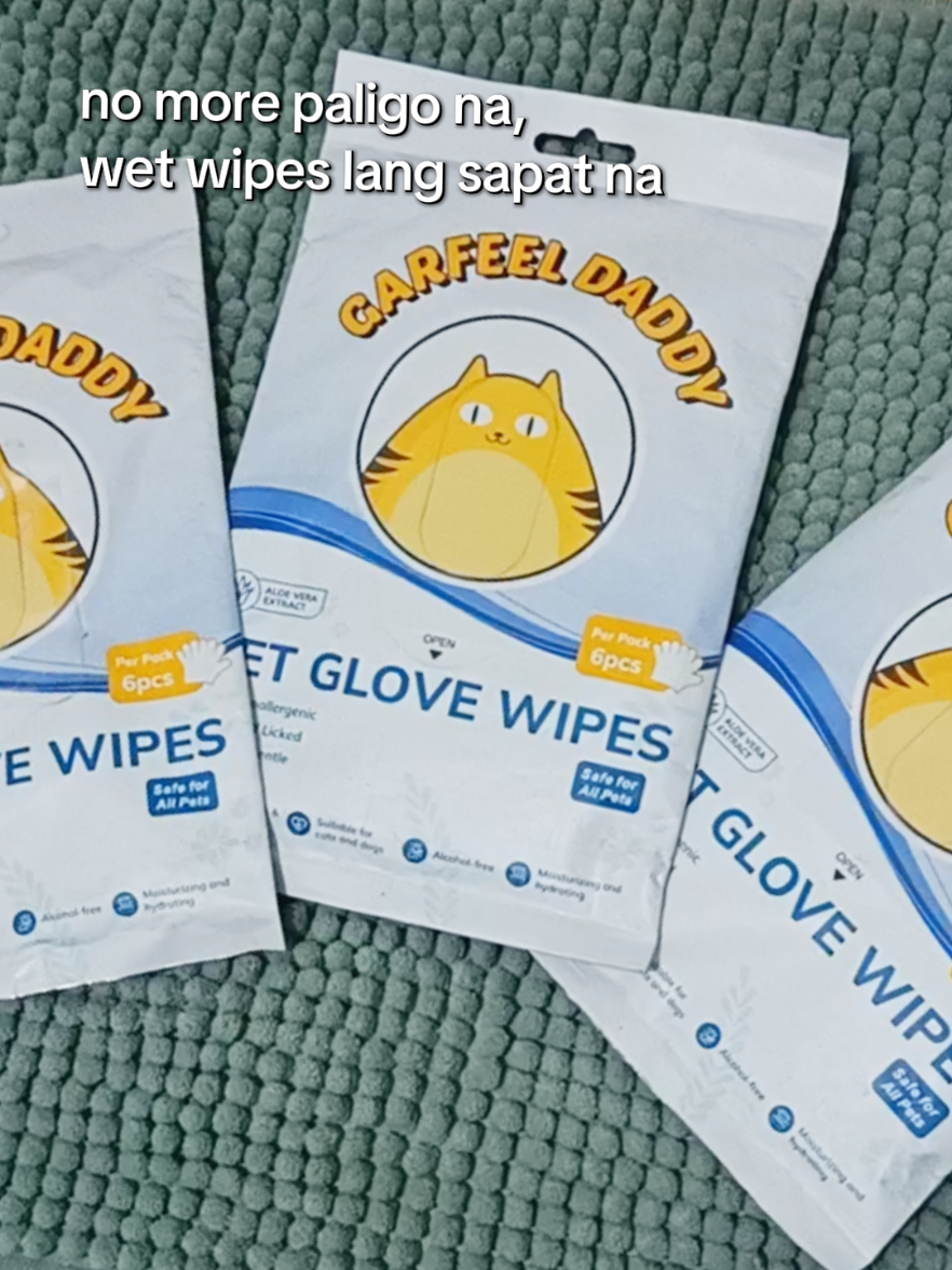 pet glove wipes ang sagot kung hirap ka din paliguan ang pets mo #wipes #wetwipes #petwipes #garfeeldaddy #fyp 
