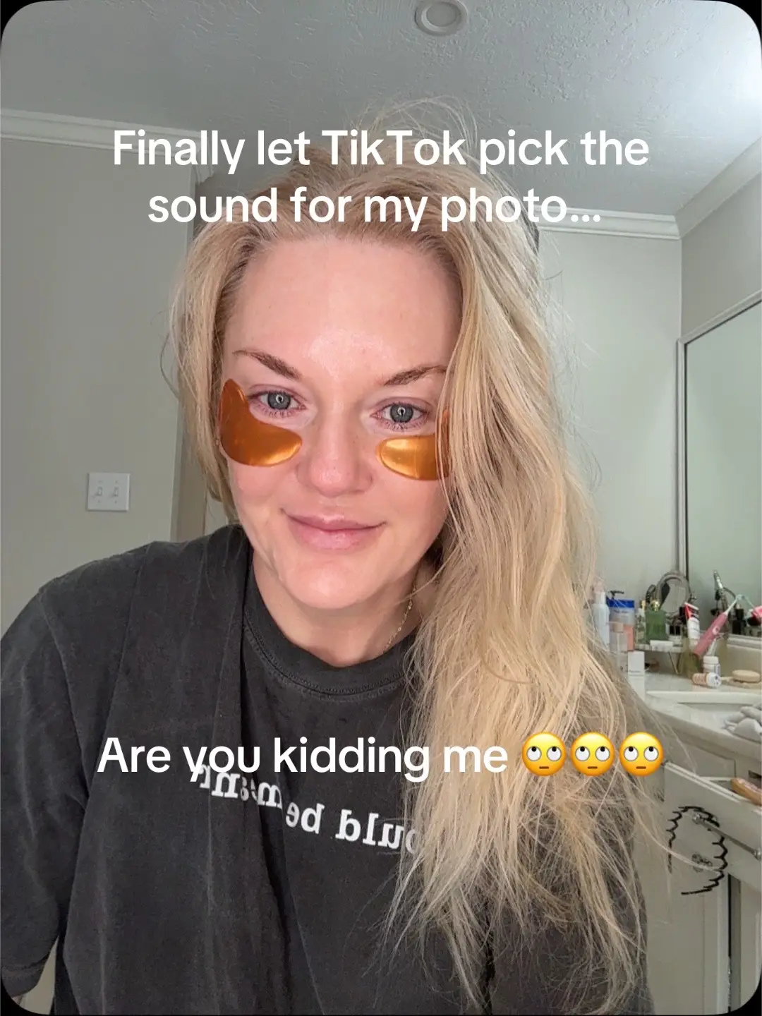 So I finally did the trend of letting TikTok pick the sound for my picture, & I get this??? Lies from the pits of hell. All of it. 😂😂😂#phototrend #pickthesong #viraltrend #fyp  