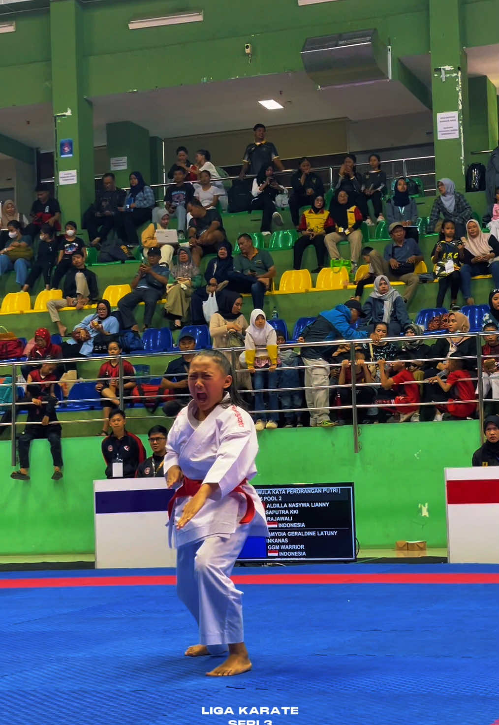 tiap tendangan kecil hari ini, jadi langkah besar besok 💫🥋 #karatekid #karateindonesia #ligaseri3 #karate #DndEventKarate 