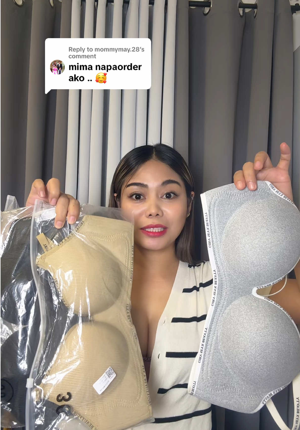 Replying to @mommymay.28 hindi ka nag iisa mi madami tayo paano ba naman biglang nag bagsak presyo ngayon itong push up bra 😩😭 Disclaimer:price may vary until promotions end. #pushupbra #seamlesspushupbra #womenbra #bra 