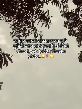 🌷🦋আমার ভালো থাকার কারন তুমি, তুমি যেভাবে রাখবা আমি ওইভাবে থাকবো, তোমার ইচ্ছে কি ভাবে রাখবে..😅🌷😕 #অনুভূতি #সে_আমার_মায়াবতি #banglacaption #মায়াবতী #ইনশাআল্লাহ_যাবে_foryou_তে💔🥀। @TikTok @TikTok Bangladesh @Omor Always On Fire 
