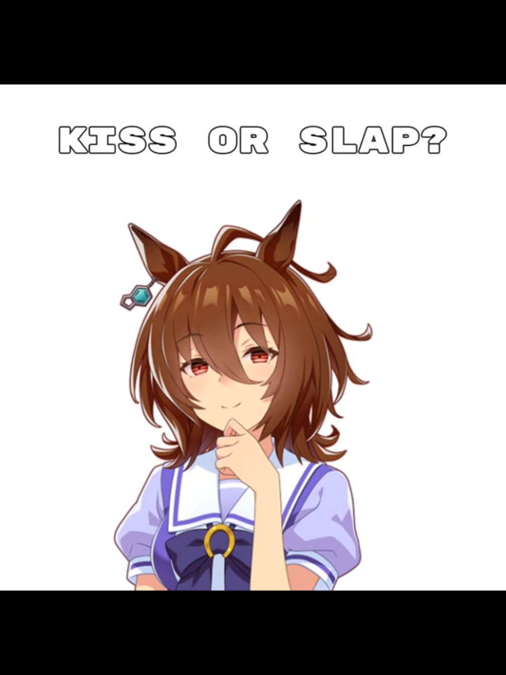 Kiss or slap? #umamusume #umamusumeprettyderby #fyp  #Agnes #Rudolf #Goldship 