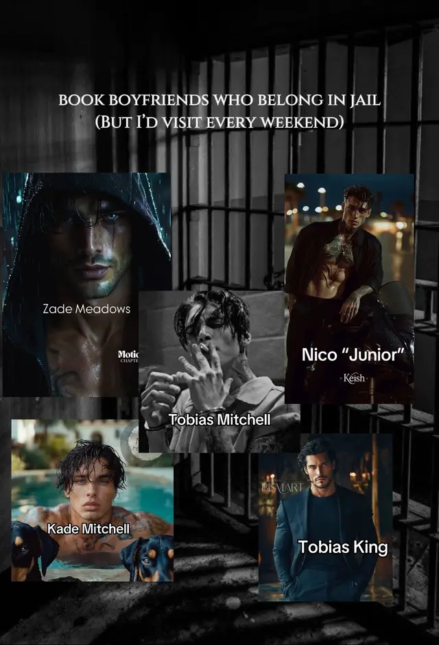 Here are just a few of my many book boyfriends that belong in jail but I’d be there EVERY chance I got 🤣 thanks for the tag @Shana🖤📚 ! Now I’m tagging @📚🌹Rose🌹📚 @Bookish Babe Rose🥀📚 and @jasmine.chronicles☕️📖💋 