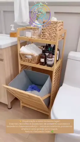 🧺 “Se organização tivesse nome, seria esse rack de bambu 😂” Além de lindo, é super prático — com prateleiras espaçosas e cesto grande pra deixar tudo no lugar. O tipo de compra que faz a casa respirar! 🌿 🔗 https://s.shopee.com.br/8pduEabdAf #rackdebambu #organizadordelavanderia #achadinhosshopee #decoracaonatural #casaorganizada