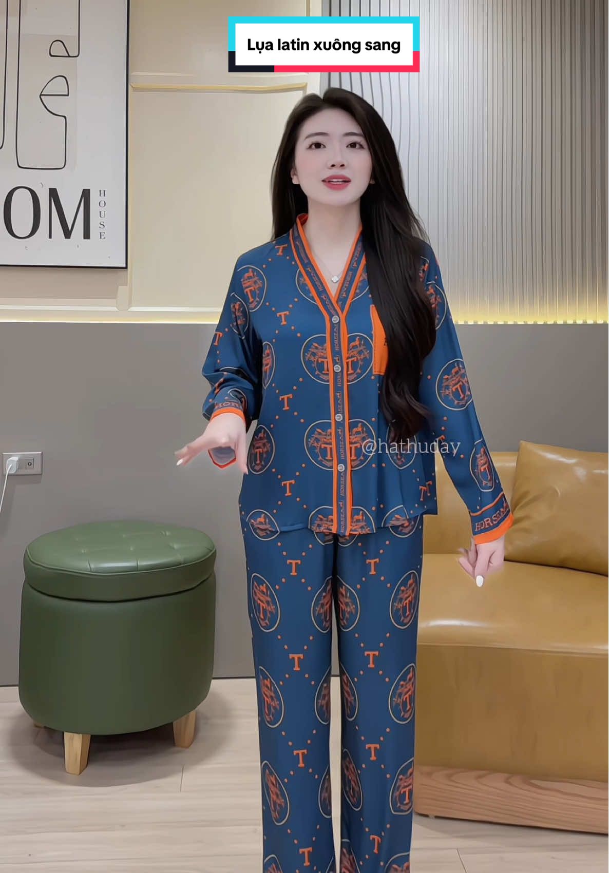 Lụa latin xuông sang🥰 #pijama #domacnha #bomacnha 