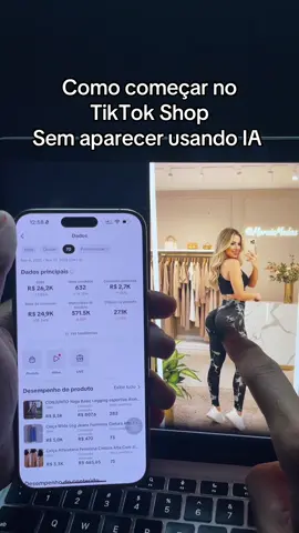 Como começar no TikTok shop sem aparecer usando IA  #tiktokshop #ia 