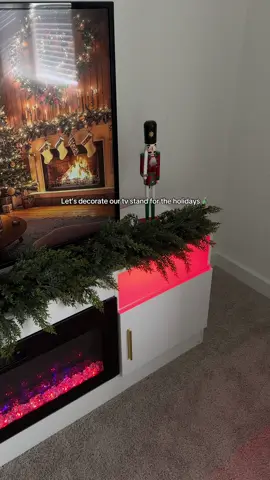 I love decorating for the holidays 🥰🎄 #tvstand #christmas #christmasdecor #homedecor #homedecorideas 