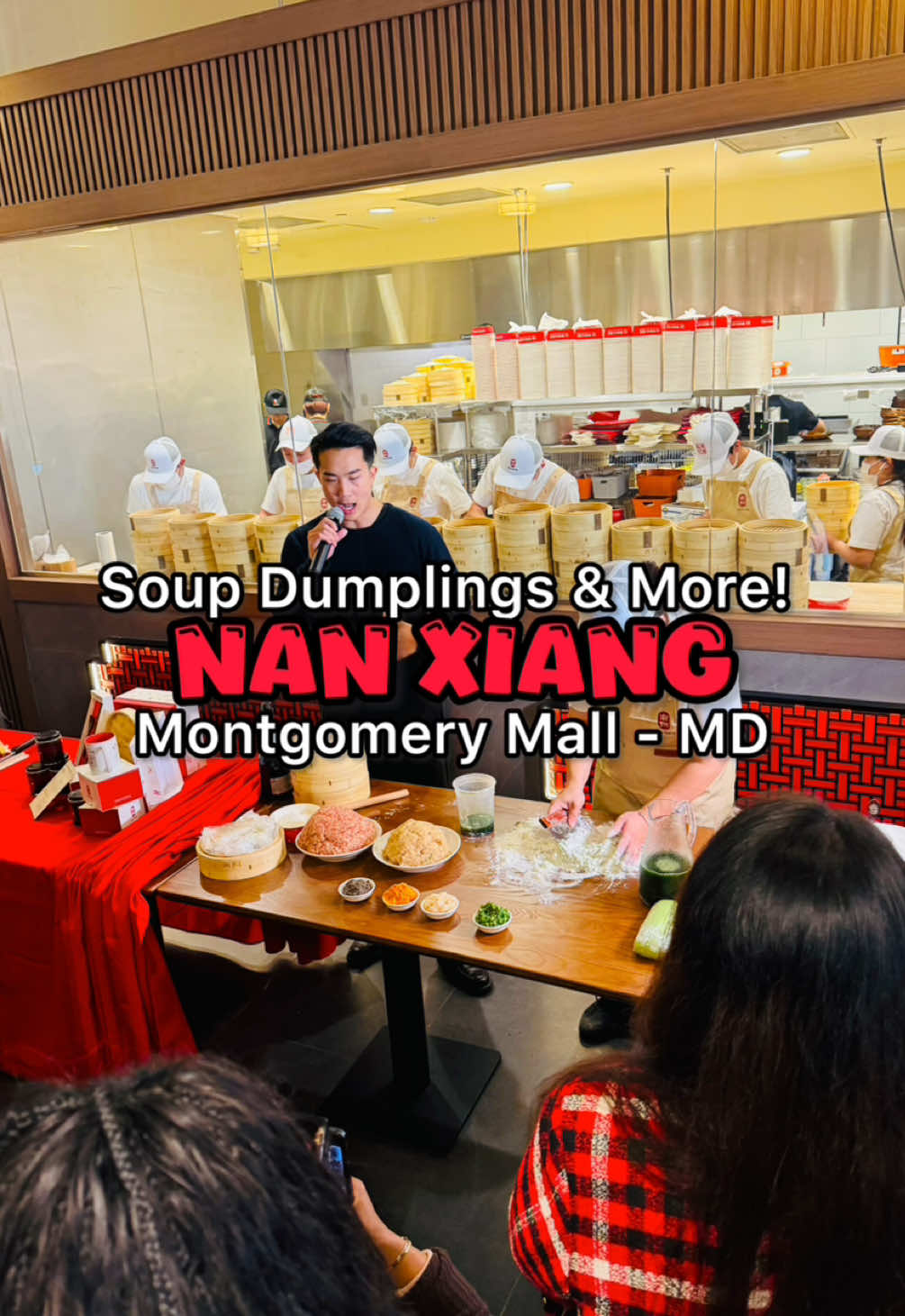 🎉NOW OPEN 🥢 Nan Xiang – Montgomery Mall in Bethesda, MD!👇  Nan Xiang is known for bringing authentic Shanghainese flavors to the DMV, especially their signature soup dumplings (xiao long bao) made fresh with delicate wrappers and rich, savory broth inside every bite. They also offer a full menu of classic dishes that go far beyond the dumplings. Their menu includes: 🟡 Pork, crab, and chicken soup dumplings 🟡 Hand-pulled noodle soups 🟡 Fried rices, spring rolls, and small plates 🟡 Seasonal and regional specials inspired by Shanghai street food like sweet & sour fish & stir fried rice cakes with pork  Perfect for a quick lunch, dinner stop, or a warm bowl on a cold day. This place gets packed expect a small wait.  📍 Westfield Montgomery Mall – Bethesda, MD