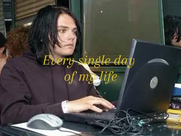 That's all I do every day. At the same time, I listen to music, a lot of music. Mostly, I listen to a lot of emo music right now. Lately, I've discovered a lot of great music, and it makes me incredibly happy. I feel like a silly nerd, although... that's what I am, lol. #gerardway #mychemicalromance #mcr #emo #mecore 