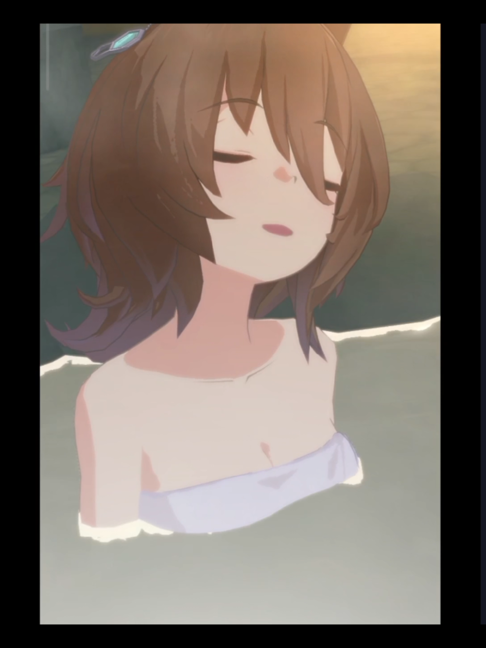 yes that hot spring is my FIRST time in my entire career...😭🙏🏻 . . . #umamusume #uma #agnestachyon