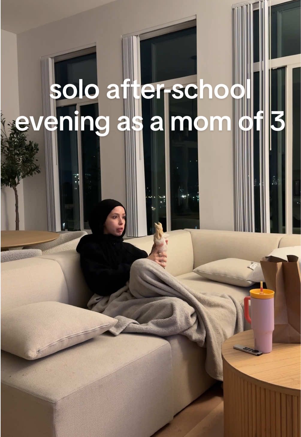 I will be getting take-out every night as a little reward 🖐🏻😂 #mom #momlife #momofthree #eveningvlog #afterschoolroutine @Mrs. Meyer’s Clean Day @Cozey @Owala @DoorDash @Aritzia @Bentgo @SKIN1004 US @tonies US 