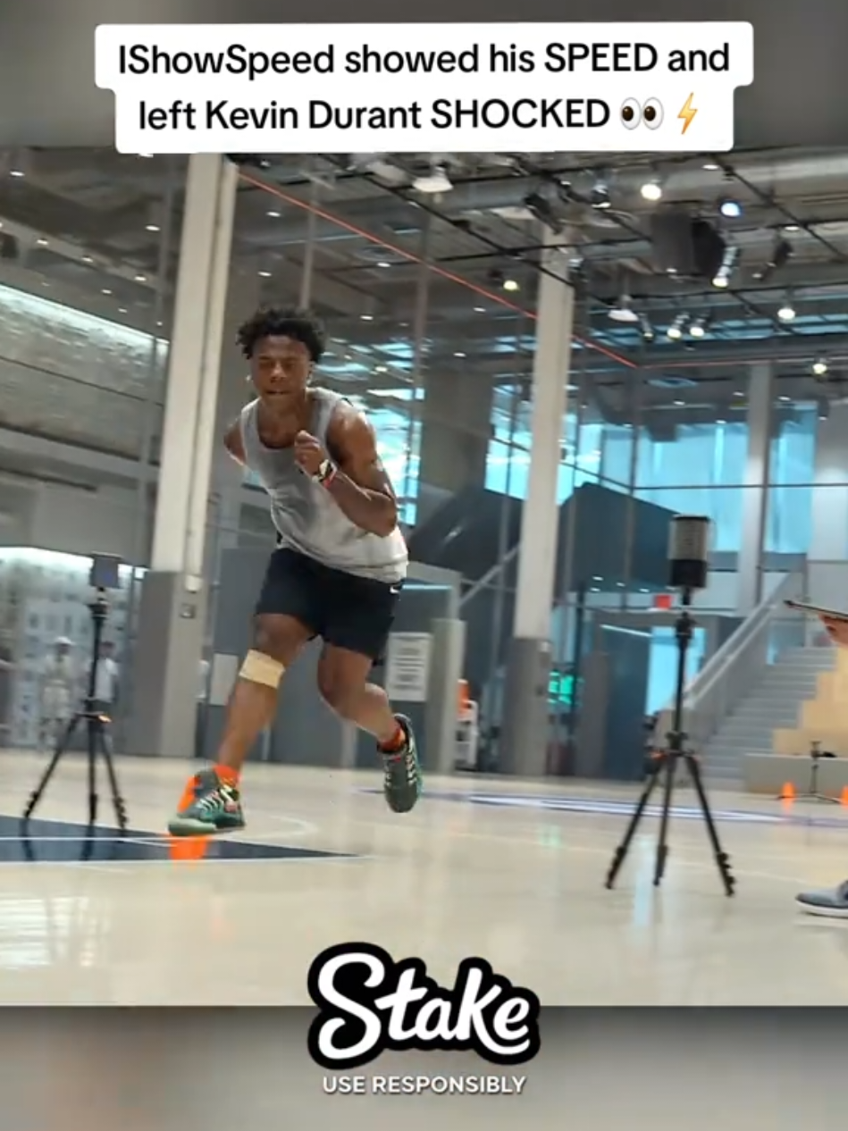 IShowSpeed showed his SPEED and left Kevin Durant SHOCKED 👀⚡️ #ishowspeed #kevindurant 