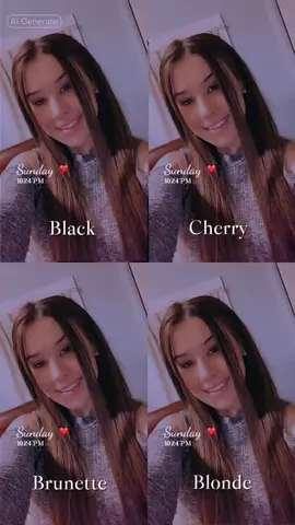 Definitely the black hair 😍 