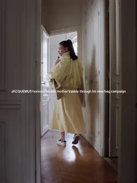 A new bag named after his late mother Valérie. The campaign for the new bag is a reflection of her spirit, with a touch of humour and poetry.  shot by Rosie Marks , styled by Omaima Salem , starring Charlotte Le Bon ; Video Credits : @Jacquemus  #jacquemus #valerie #fashion #bags #fashiontiktok 
