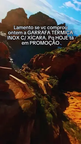 ☕️ Garrafa Térmica C/ Xícara. #garrafatermica #cafe #tiktokviral #achadinhos #cozinha 