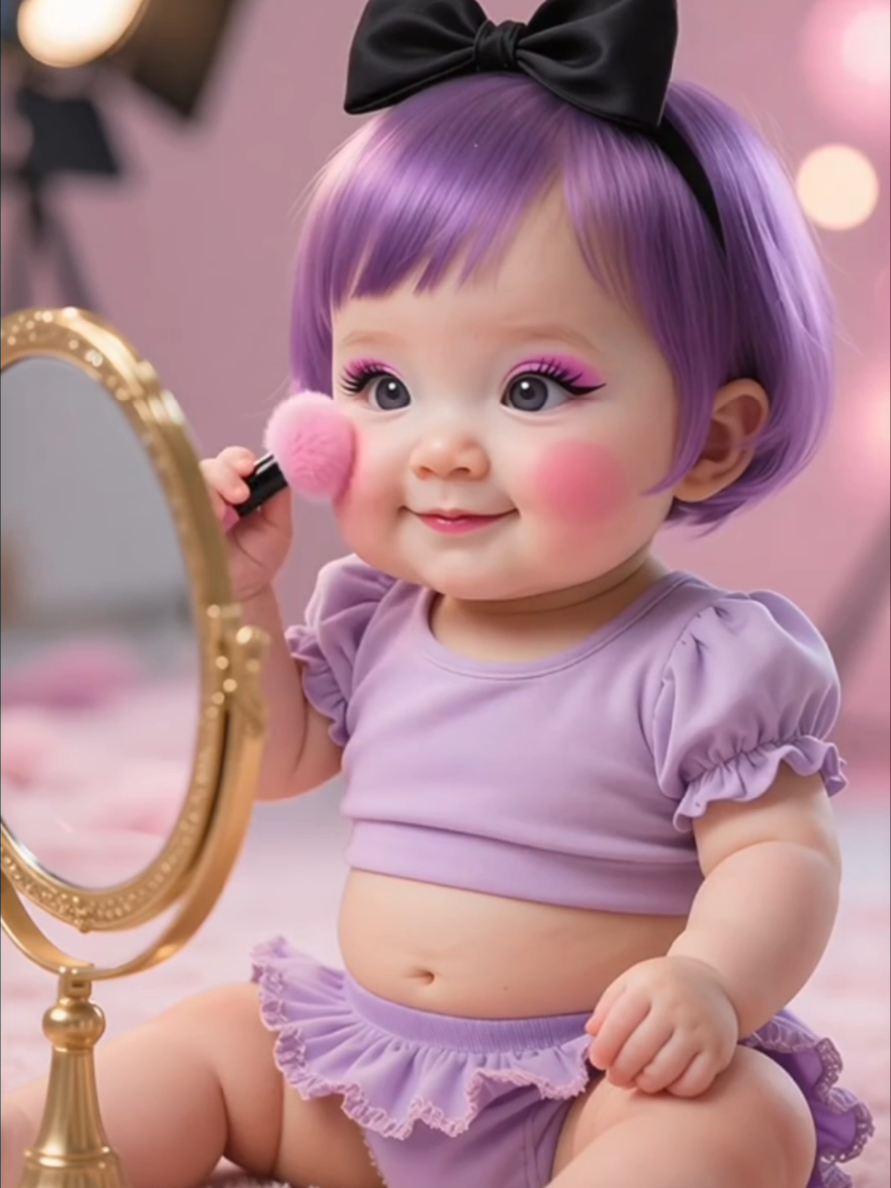 Cutest little chaos ever 😂 Baby having fun with her brushes — pure laughter and joy! 💕 #funny  #cutemoments #babyfun #familyvibes #babylaughs