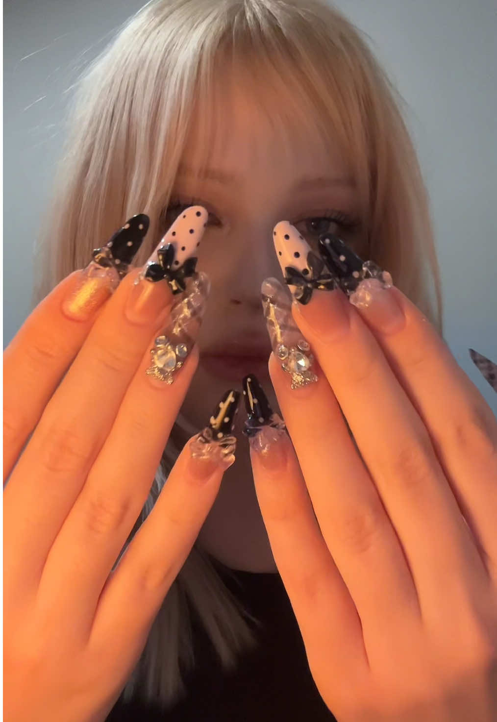 my cute nails 💞💞🎀🍧😚 #nailsdesign #makeup #cortis 