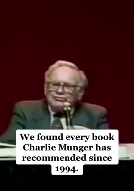 Every book Charlie Munger has recommended in Berkshire meetings since 1994: #charliemunger #BookTok #BookRecommendations 