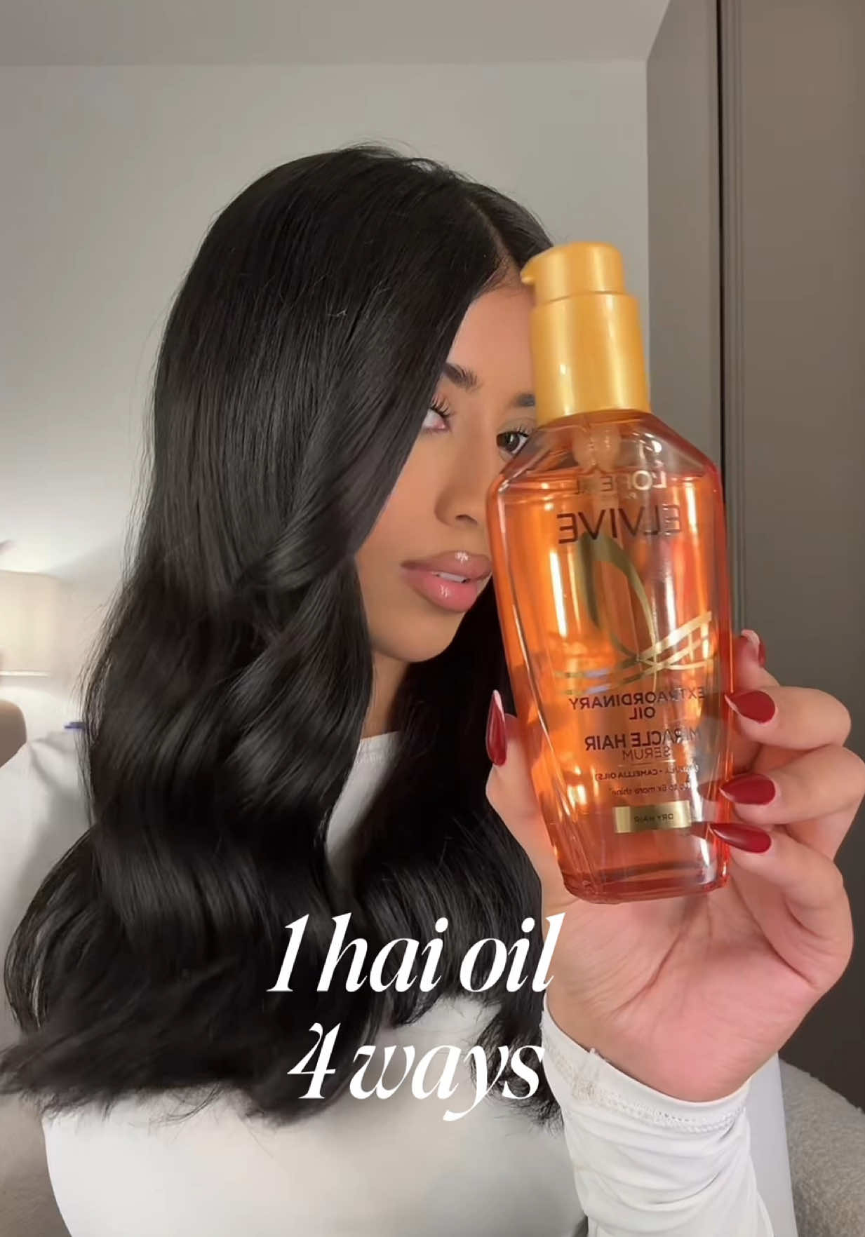 #AD Using the @L'Oréal Paris UK Extraordinary Oil for all my hair needs 💆🏽‍♀️ fits into every part of my hair routine!! 🤍 #loreal #hairtok #hairoil #hairtutorial
