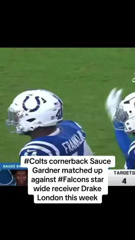 #Colts cornerback Sauce Gardner matched up against #Falcons star wide receiver Drake London this week #sportstiktok #footballmemes #fypシ 