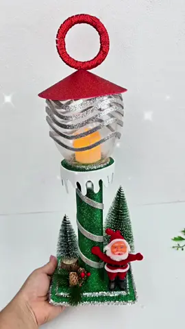 Faça e decore :Lanterna Natalina com E.V.A e Luz –Fácil e Linda! #christmasdecor #christmastiktok #christmas 