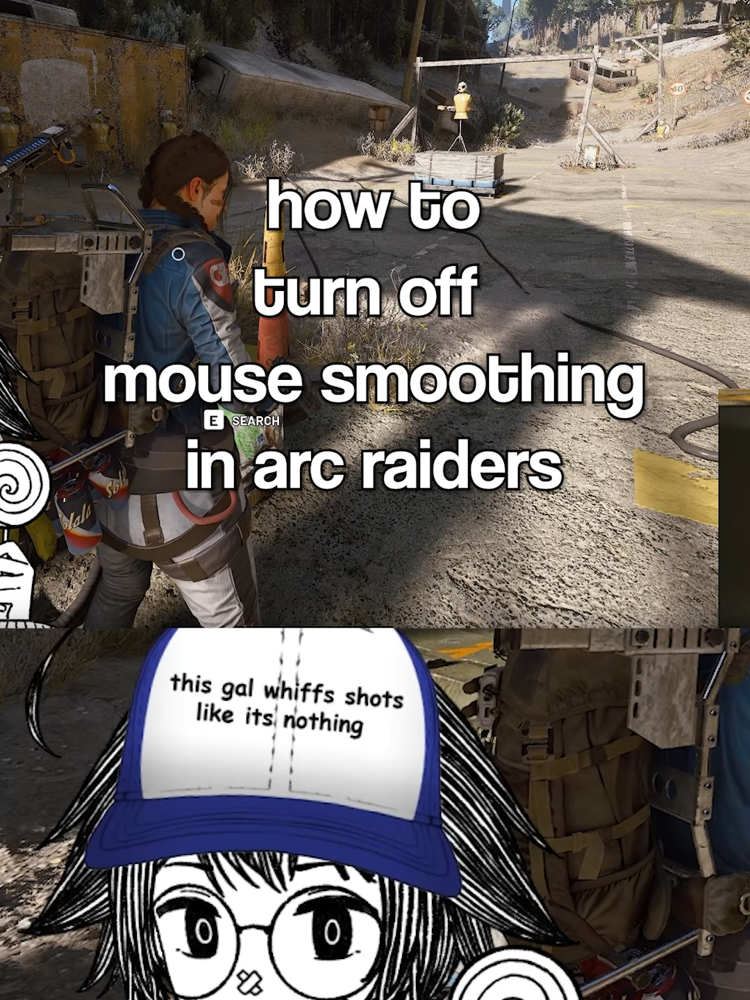 how to fix mouse smoothing in arc raiders #arcraiders #arcraidersgame #vtuber #vtuberclips #streamer #clips #fyp