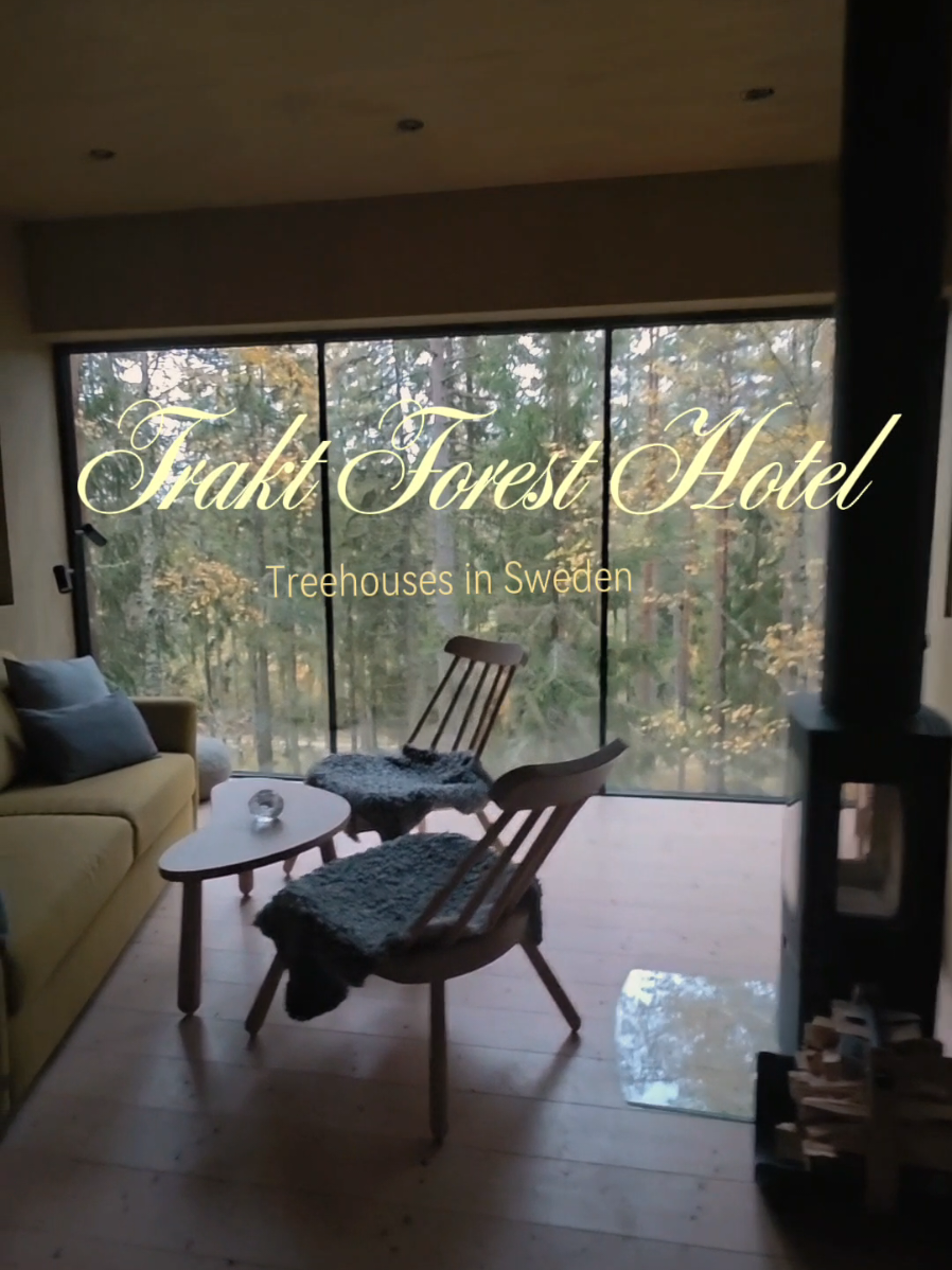 A bucket list stay among the trees🌲 Tucked in the woods of Småland, Sweden, Trakt Forest Hotel was designed by architect Gert Wingård to blend seamlessly into nature. The forest suites “float” among the trees, combining calm Scandinavian design with true peace and quiet. Spend the afternoon at Silva Spa, soaking in a wood-heated tub beneath the pines or warming up in the lakeside sauna before dinner at Trakt Kitchen, where everything is local and seasonal. A quiet retreat made for slowing down. @Visit Sweden @Visit Småland #traktforesthotel #treehouse #visitsweden #bucketlist #sweden 
