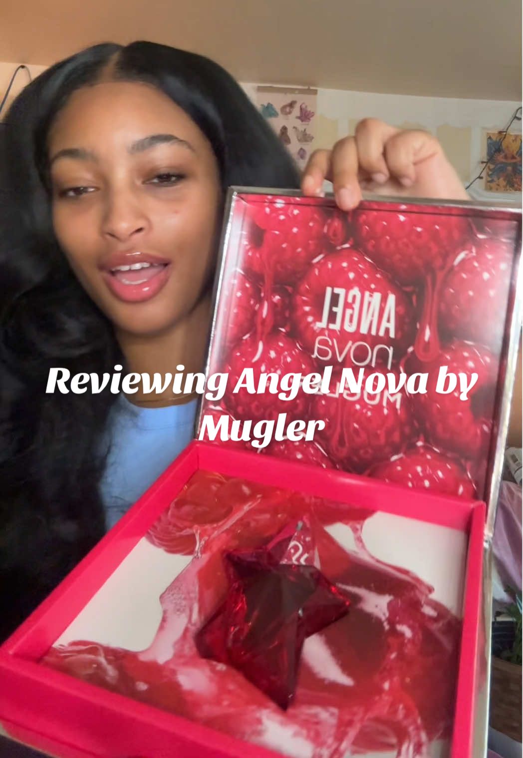 I loveee this scent! it’s a beautiful raspberry forward floral gourmand fragrance by @Mugler   #angelnova #giftedbymugler #muglerfragrance #perfume #muglerpartner 