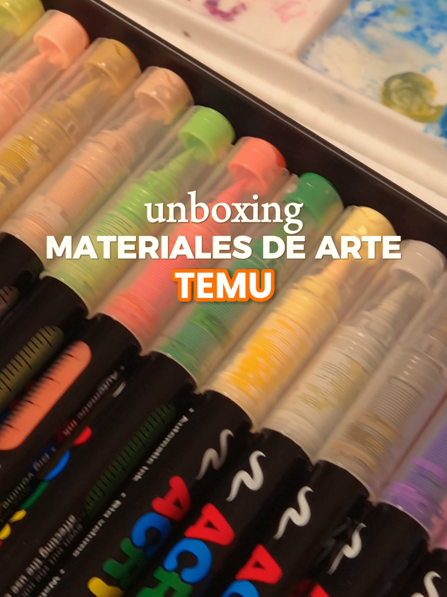 🎨✨️ unboxing de MATERIALES de ARTE que encontré en TEMU, lo que más me gustó fueron las acuarelas 🔍 mi código dxn5482 en buscador de #temu o 🔗 en bio 🛍️ #SiempreOfertasEnTemu #buenfin #buenfin2025 #arttutorial 